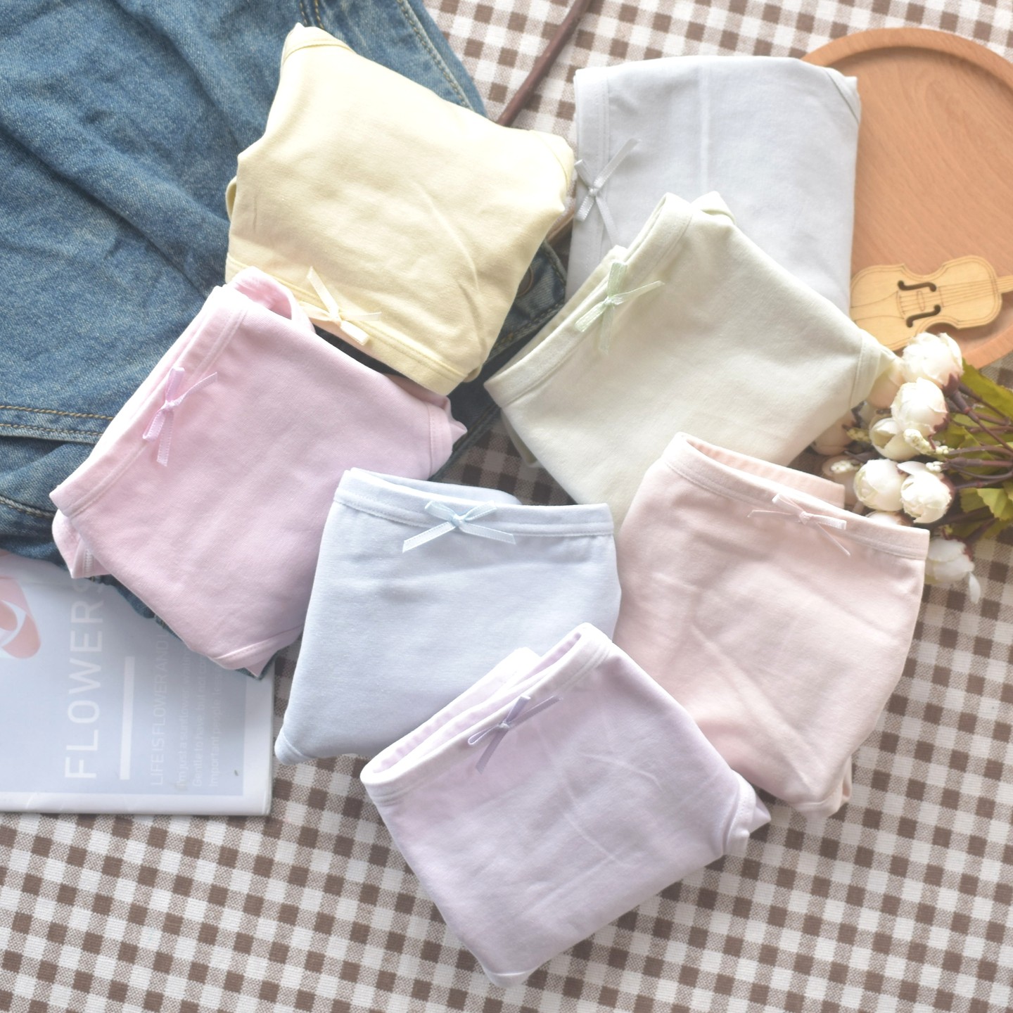 基础棉质 日系a类女生内裤纯棉中腰全棉档抗菌少女三角裤短裤女,淘宝优惠券,粉丝福利购,淘宝优惠卷