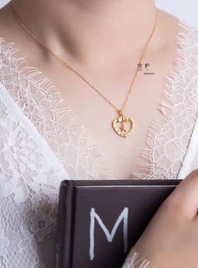 军恋925纯银五角星少女心蝴蝶结橄榄枝项链兵哥哥送异地军嫂礼物