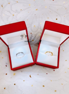 军恋纯银橄榄枝五角星女戒指兵哥哥送军嫂异地恋女友情侣纪念礼物