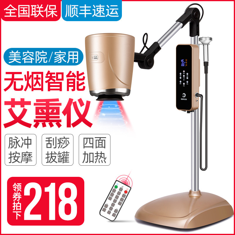 艾灸熏蒸仪器宫寒家用仪随身灸盒养生理疗美容院专用艾炙灯加艾绒