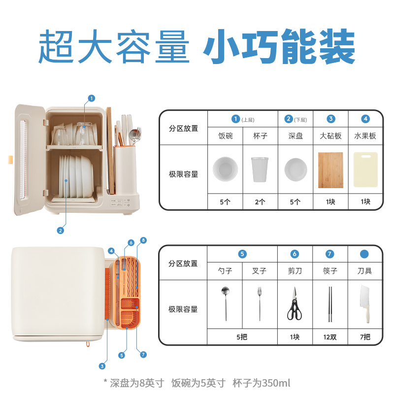 火鸡消毒柜筷子家用小型碗筷一体机 火鸡电器商用消毒柜