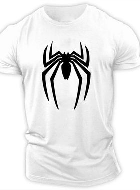 Summer New Fashion Spider Pattern Printed T-Shirt Men'S