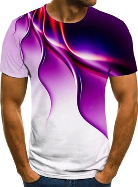 2024 Men's Summer New 3d Printing Lightning Breathable