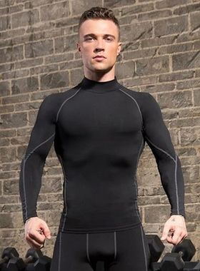 Men's Turtleneck Quick dry Long-Sleeved Compression Long