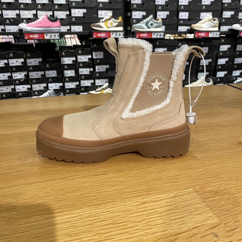 Converse匡威冬款AllStar栗子棕女款高帮翻毛皮休闲板鞋A09257C,淘宝优惠券,粉丝福利购,淘宝优惠卷