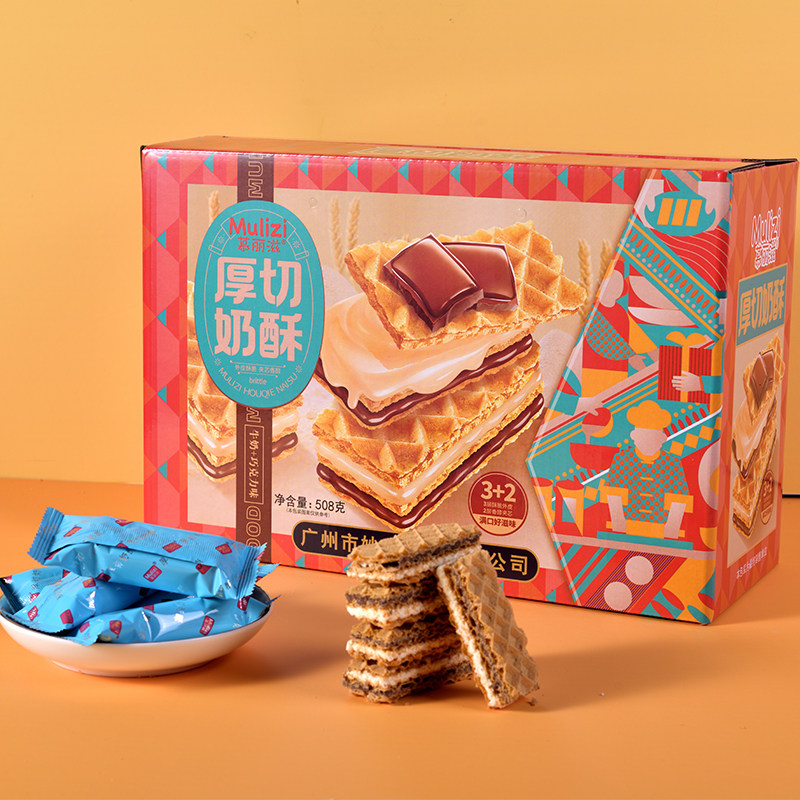 慕丽滋厚切奶酥508g进口巧克力新鲜鸡蛋牛奶豆奶营养美食