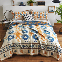 Hengyuan Xiang Pure Cotton Cotton Cloth Hair Towel Quilt Blanket Double Blanket Air Conditioning Blanket Quilt Office Single Thin Section Cool Quilt