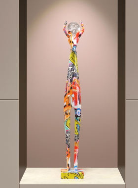 2026新款入户玄关细长竖高摆件