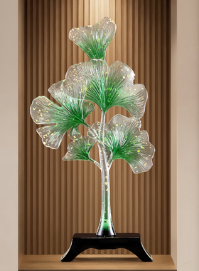 透明树脂高级感银杏叶摆件