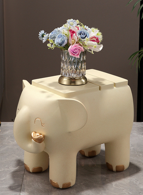 招财大象穿换鞋凳子客厅摆件