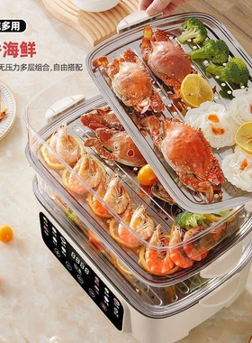 华生电蒸锅多功能家用三层早餐机