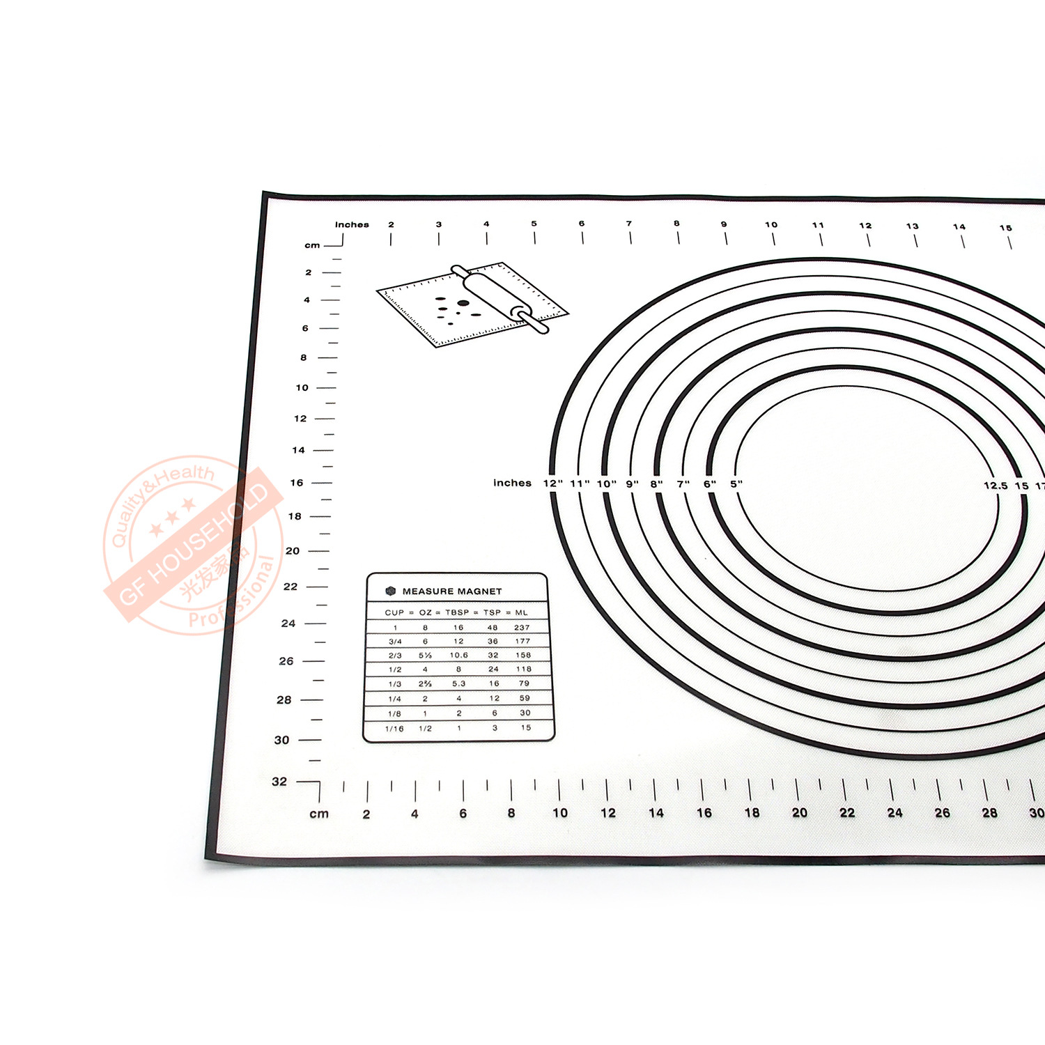Rolling Pin and Silicone Baking Pastry Mat Set不锈钢擀面杖垫 - 图1