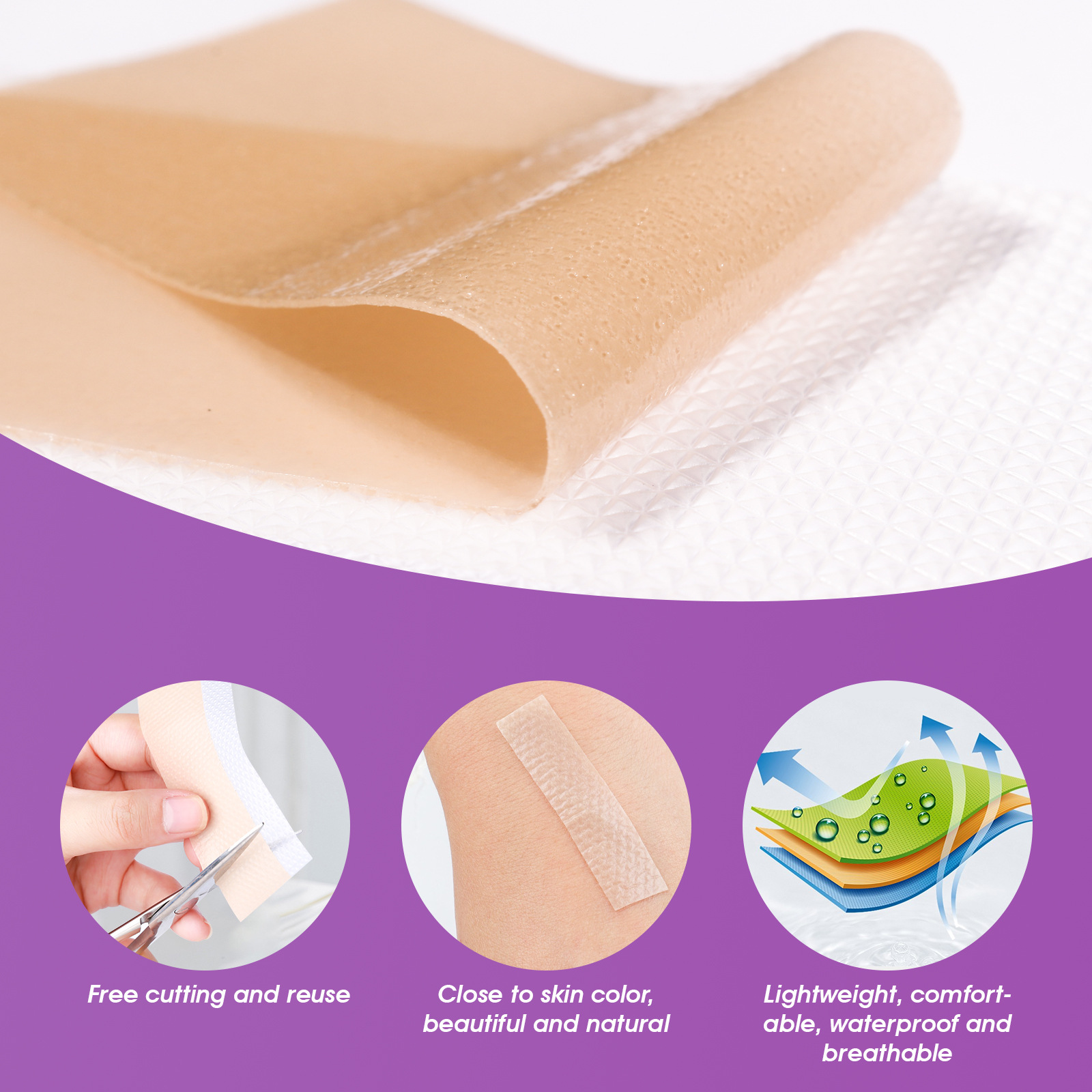 Silicone Scar Removal Sheet Patch Reusable Scar Therap疤痕贴 - 图1