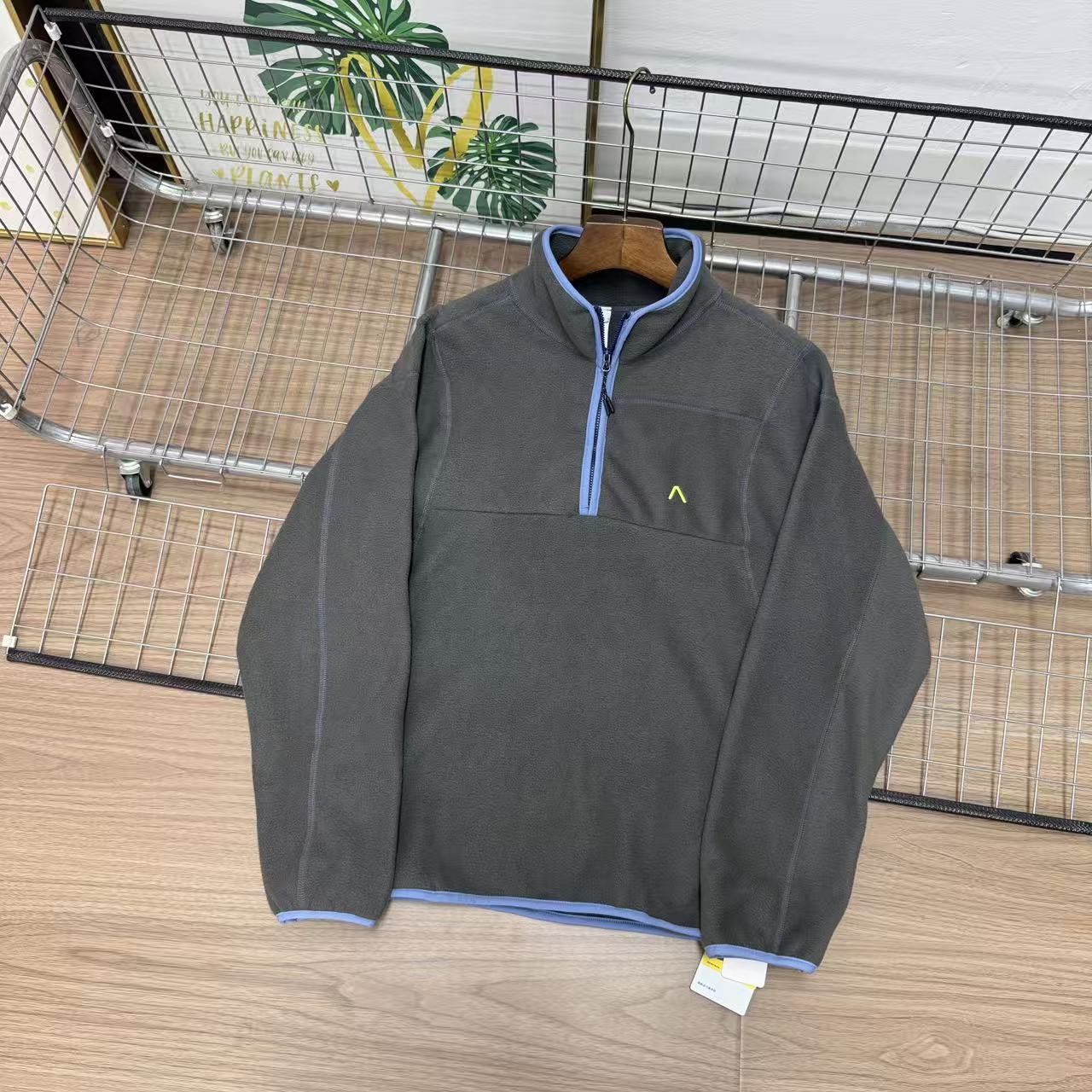 户外立领设计感半拉链开襟柔软亲肤双面摇粒绒加后情侣撞色卫衣 - 图3