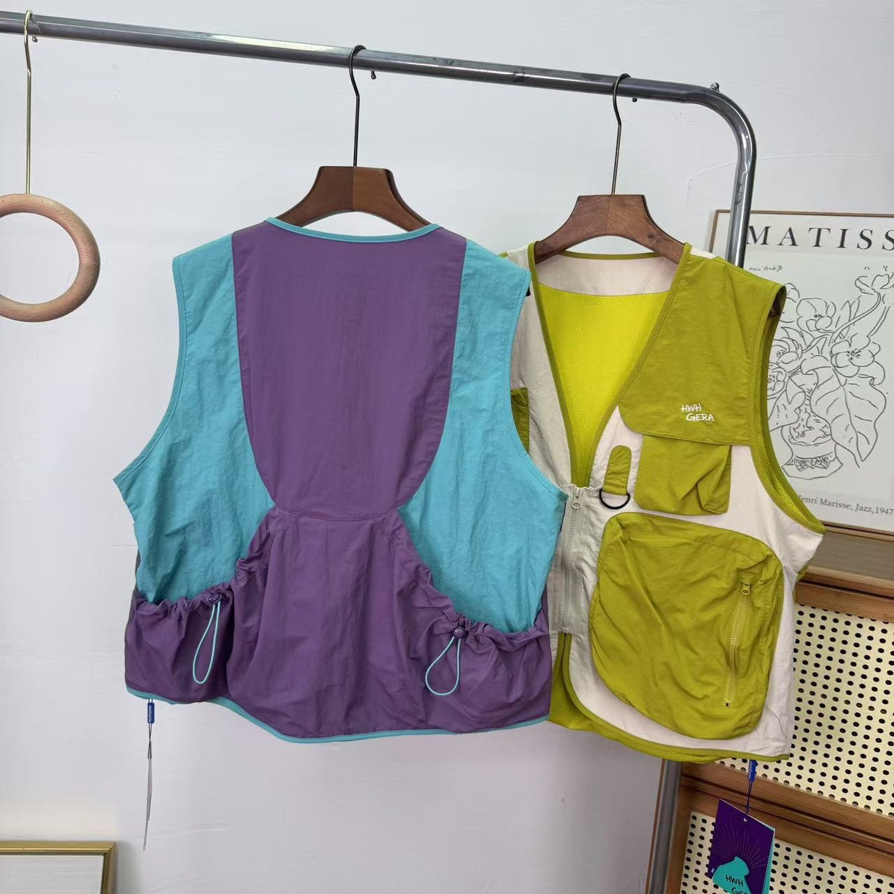 户外山系！男女情侣款秋季宽松机能风防泼水速干撞色工装马甲坎肩,淘宝优惠券,粉丝福利购,淘宝优惠卷