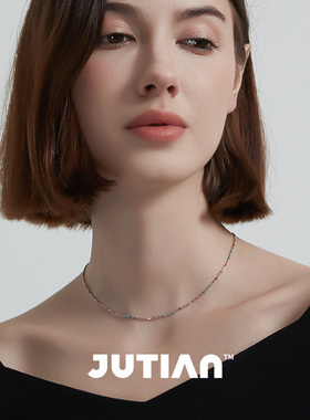 JUTIAN925银锁骨链女项链