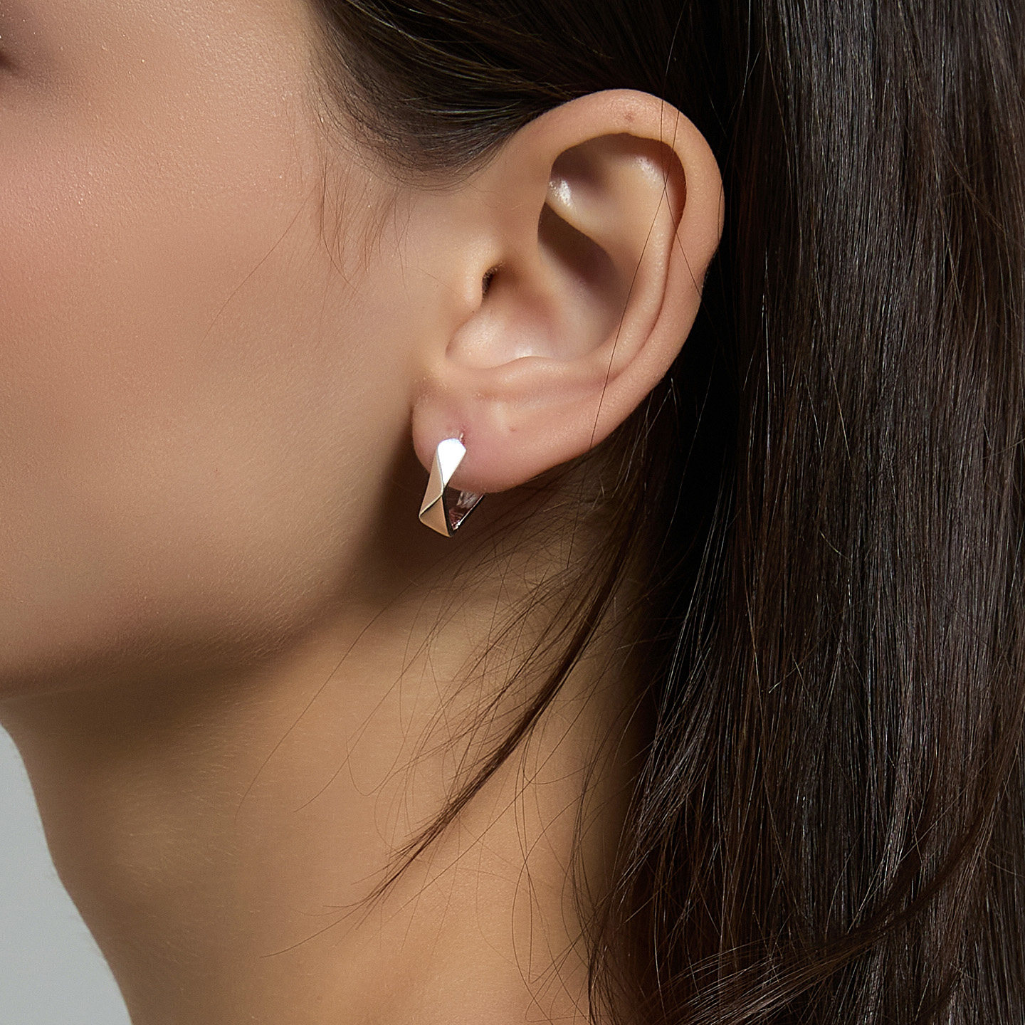 JUTIAN S925纯银方形几何面耳环女小众高级轻奢气质微哑光耳饰,淘宝优惠券,粉丝福利购,淘宝优惠卷