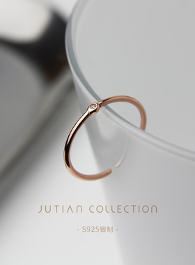 简约百搭叠戴锆石关节学生尾戒