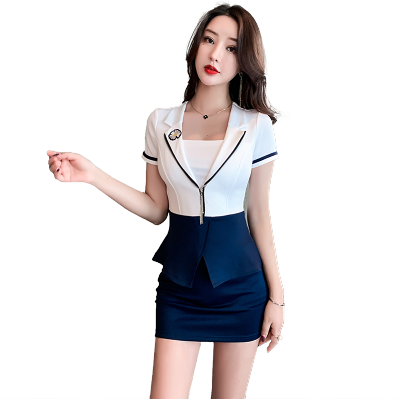 足疗店女显瘦美容师桑拿按摩技师服 都格堡酒店工作制服