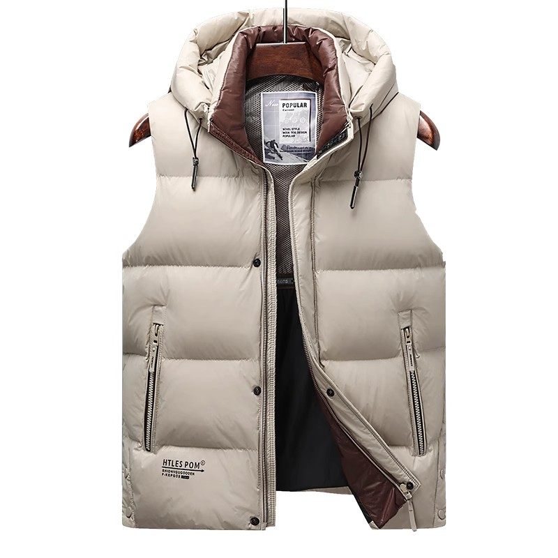 皮尔卡丹石墨烯羽绒马甲男士外穿秋冬2025新款连帽高端羽绒服背心,淘宝优惠券,粉丝福利购,淘宝优惠卷