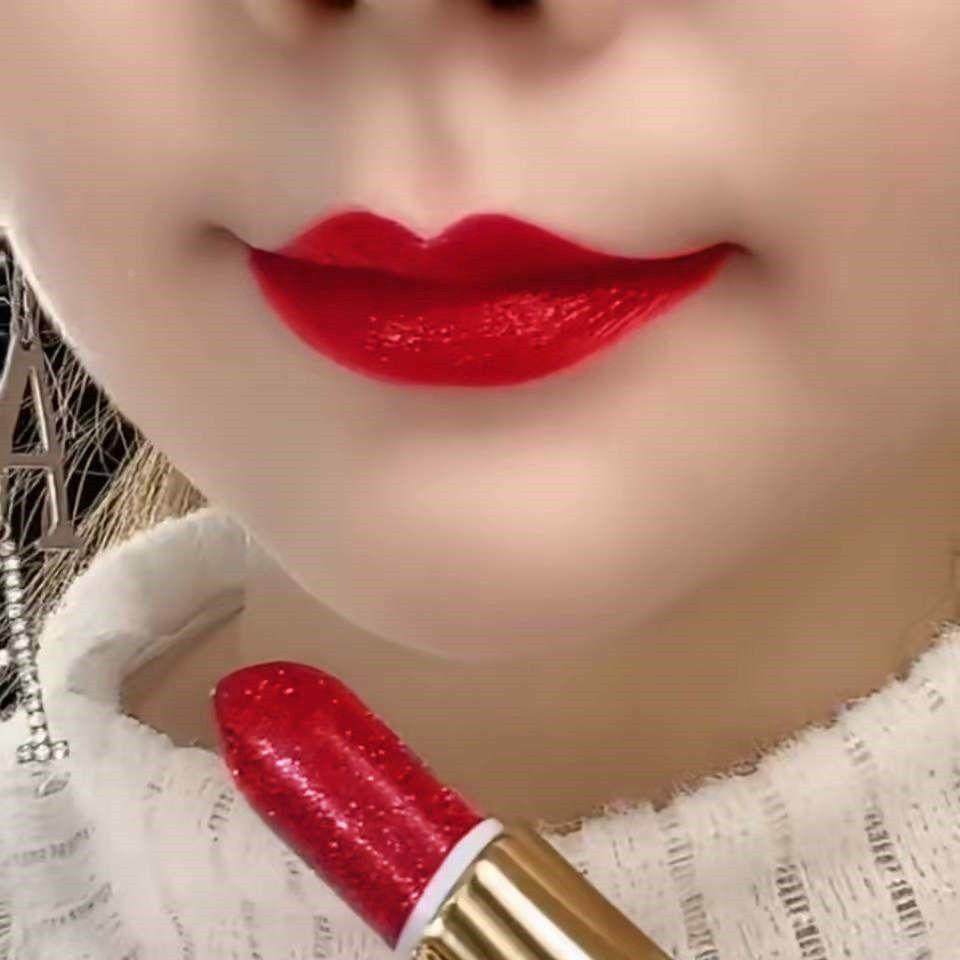 亮闪珠光口红不易掉色火龙果色持久保湿滋润唇膏防水学生孕妇可用,淘宝优惠券,粉丝福利购,淘宝优惠卷