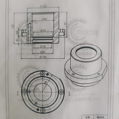 大连配第二机床厂CW6163C/CW6263C车床件2015轴承座 - 图2