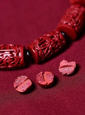 原矿朱砂财源滚滚手串紫金帝王红砂手工手链手串配珠配饰礼物批发