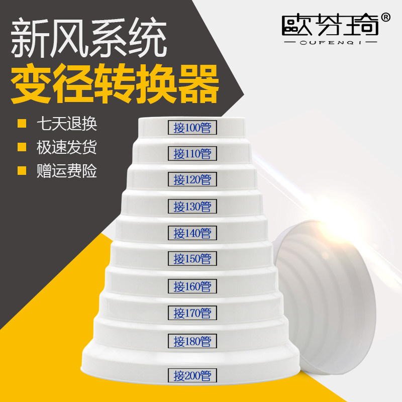 抽油烟机变径圈排风管转换接头 烟管变径器 大小头转换器80/200,淘宝优惠券,粉丝福利购,淘宝优惠卷