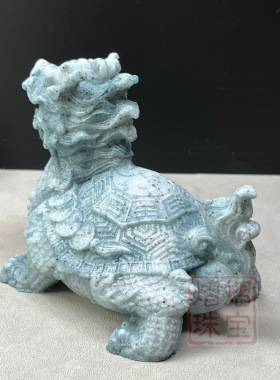 批发代发仿玉八卦龙龟瑞兽祝寿礼物家居装饰办公招财聚财风水摆件