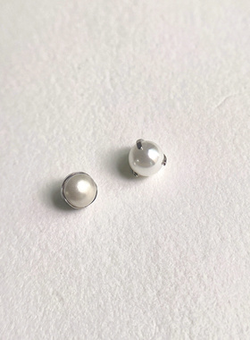 仙人 钛合金 16/18g 施华洛珍珠 耳钉/唇钉 /耳骨钉 内螺纹 防敏