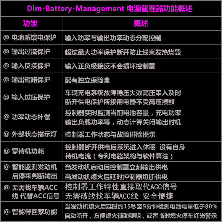 摩托车射灯开关电源开关免ACC电源开关免破线 DBM电源管理扩展器-图0