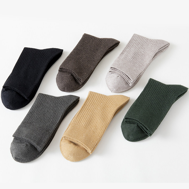 秋季男士中筒纯棉吸汗防臭羊毛袜 趣臣短袜/打底袜/丝袜/美腿袜