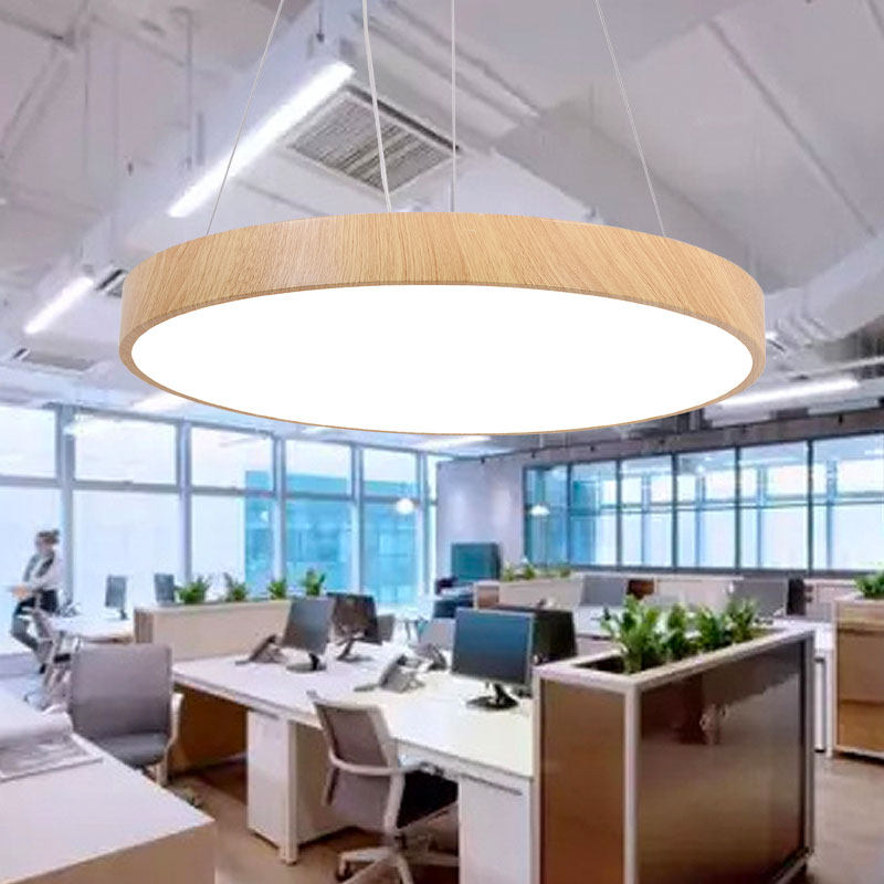 简约led吊灯北欧日式办公室圆形健身房美发店商业照明教室培训室_虎窝淘