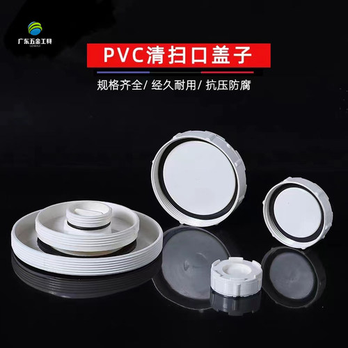 PVC检查口盖 配件清扫口排水管 管件内螺立检存水弯盖子50 75 110 - 图1