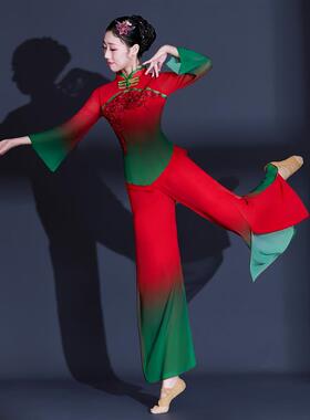 送扇子胶州成人服演出服2025新款古典舞蹈服装飘逸扇子舞秧歌广场