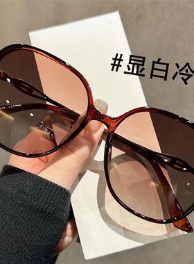 优雅紫色大框墨镜女2025新款级感超轻TR防紫外线偏光太阳镜开车