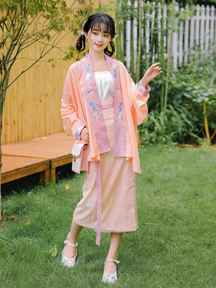 宋制汉服三件套原创日常薄款裙白菜 陌若汉服