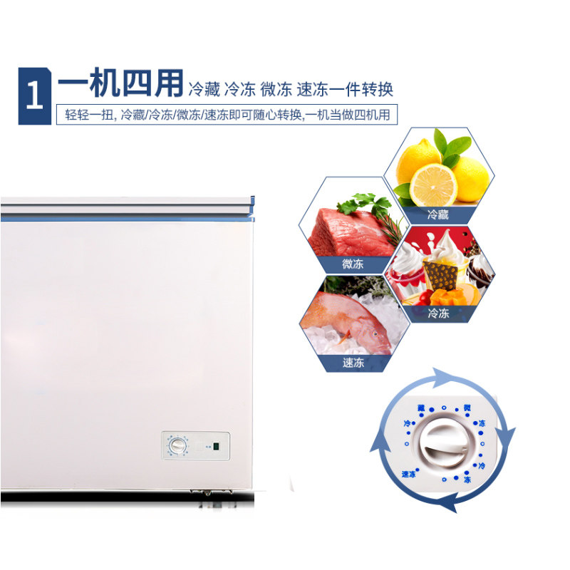 新飞141升家用冷冻冷藏小型小冰柜 翼万电器冷柜