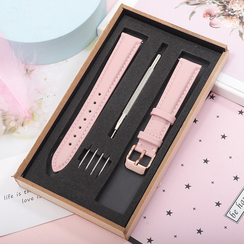 适配卡西欧手表带真皮女表小方红表 爱梦爱配件