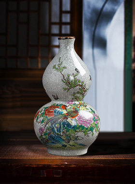 景德镇陶瓷器 仿古董古玩花瓶 家居客厅装饰工艺品古典摆件