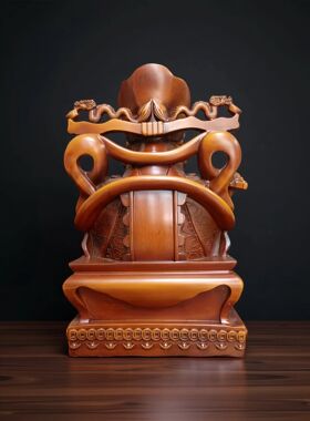木纹树脂工艺品摆件财神爷到办公室客厅中式家居装饰品开业礼品