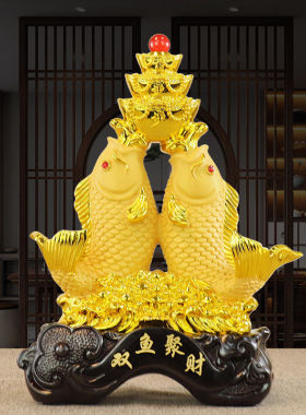 财富金龙招财金龙鱼摆件家居饰品客厅玄关办公室装饰乔迁开业礼品