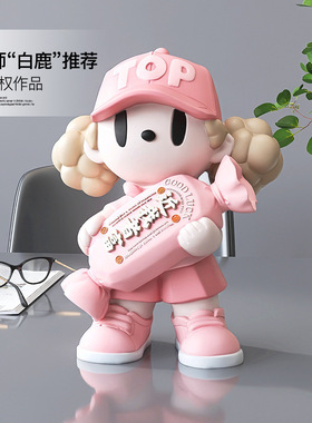 潮玩女孩喜庆摆件家居饰品客厅电视柜卧室软装饰品女生日乔迁