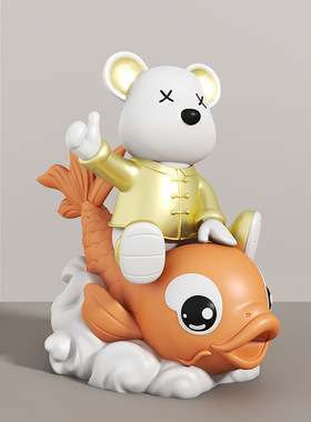 暴力熊树脂桌面酒柜摆件