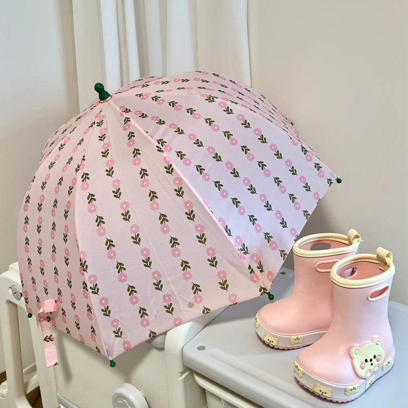 ins风韩版儿童雨伞女宝雨伞幼儿园上学手动可爱轻便式粉色小花伞,淘宝优惠券,粉丝福利购,淘宝优惠卷