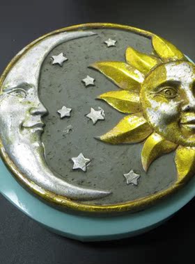 星星硅胶圆形模具石膏立体摆件