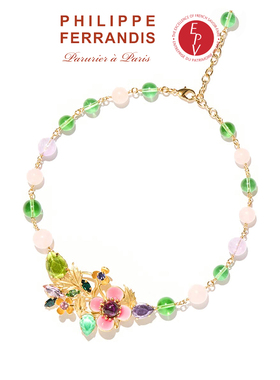 【法国进口】PF菲昂迪斯胜利的芙拉系列项链女轻奢时尚水晶琉璃