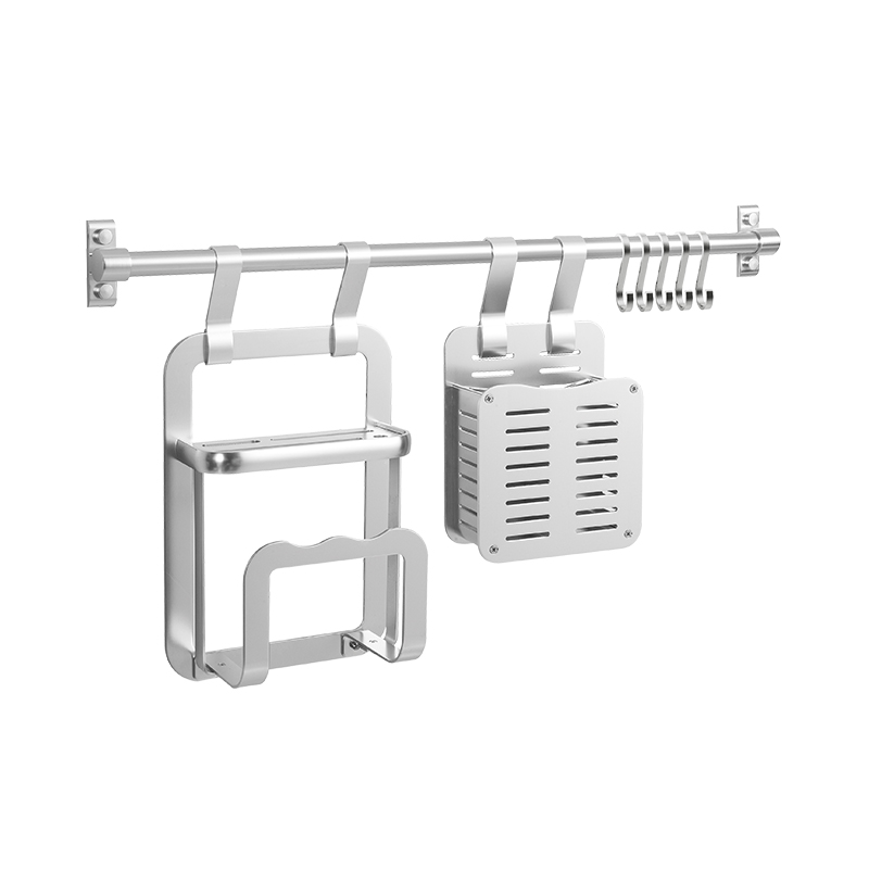 GDOU谷朵厨房刀架调味料置物架太空铝挂件壁挂多功能收纳架70777 - 图2