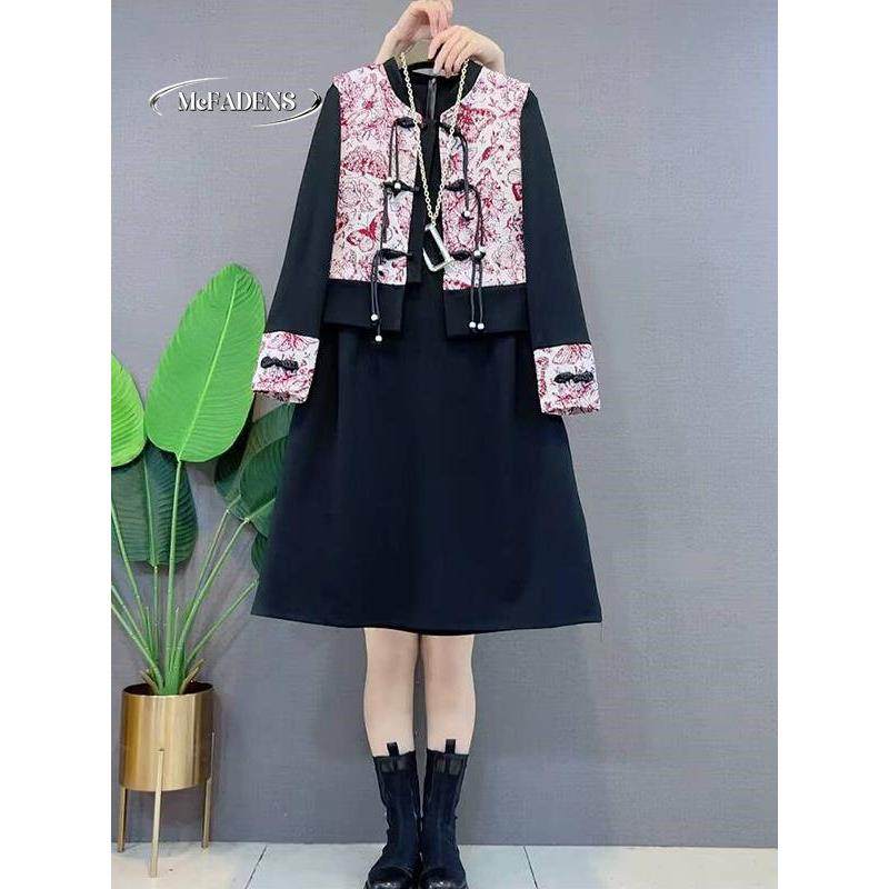 香港冬季新款中国风覆古大码女装扣可及奢华女神风格宽松背心连衣,淘宝优惠券,粉丝福利购,淘宝优惠卷