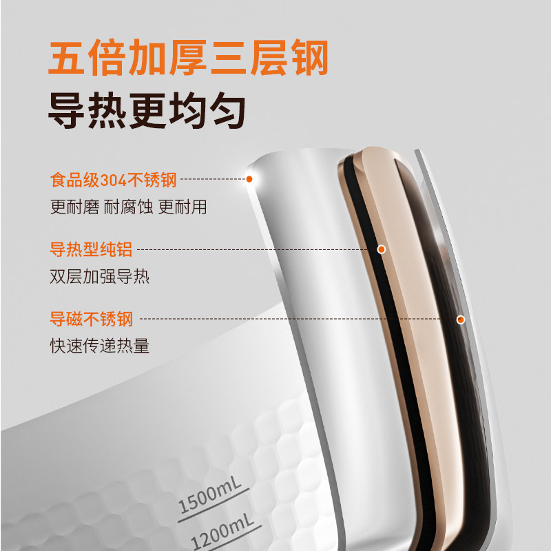 九阳雪平锅家用不锈钢小奶锅婴儿宝宝辅食锅煮面锅一人食泡面锅炊,淘宝优惠券,粉丝福利购,淘宝优惠卷